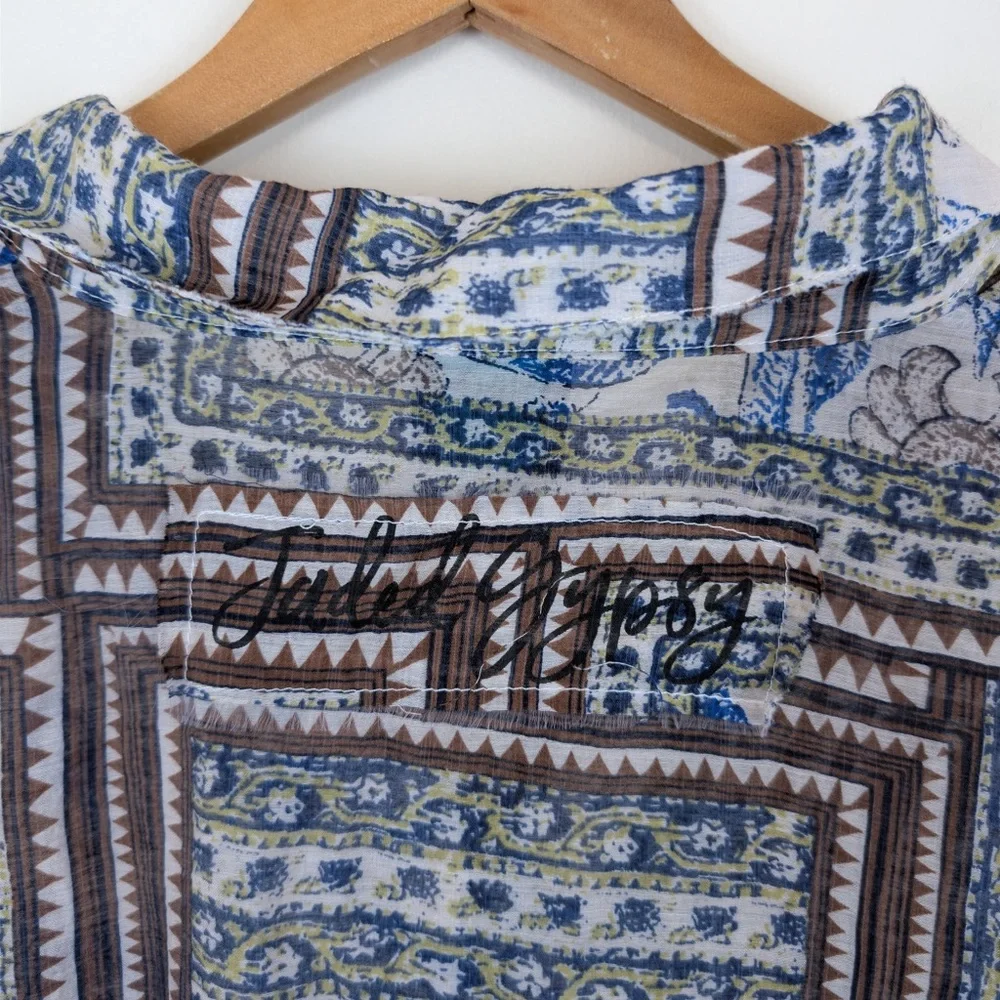 Jaded Gypsy Whimsy Trails Mixed Print Dress Swim Cover